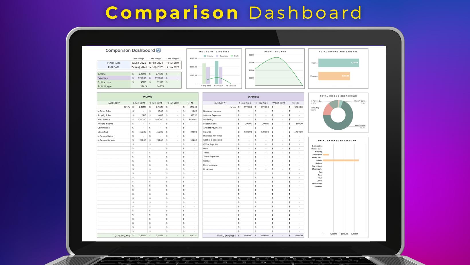 accounting in google sheets