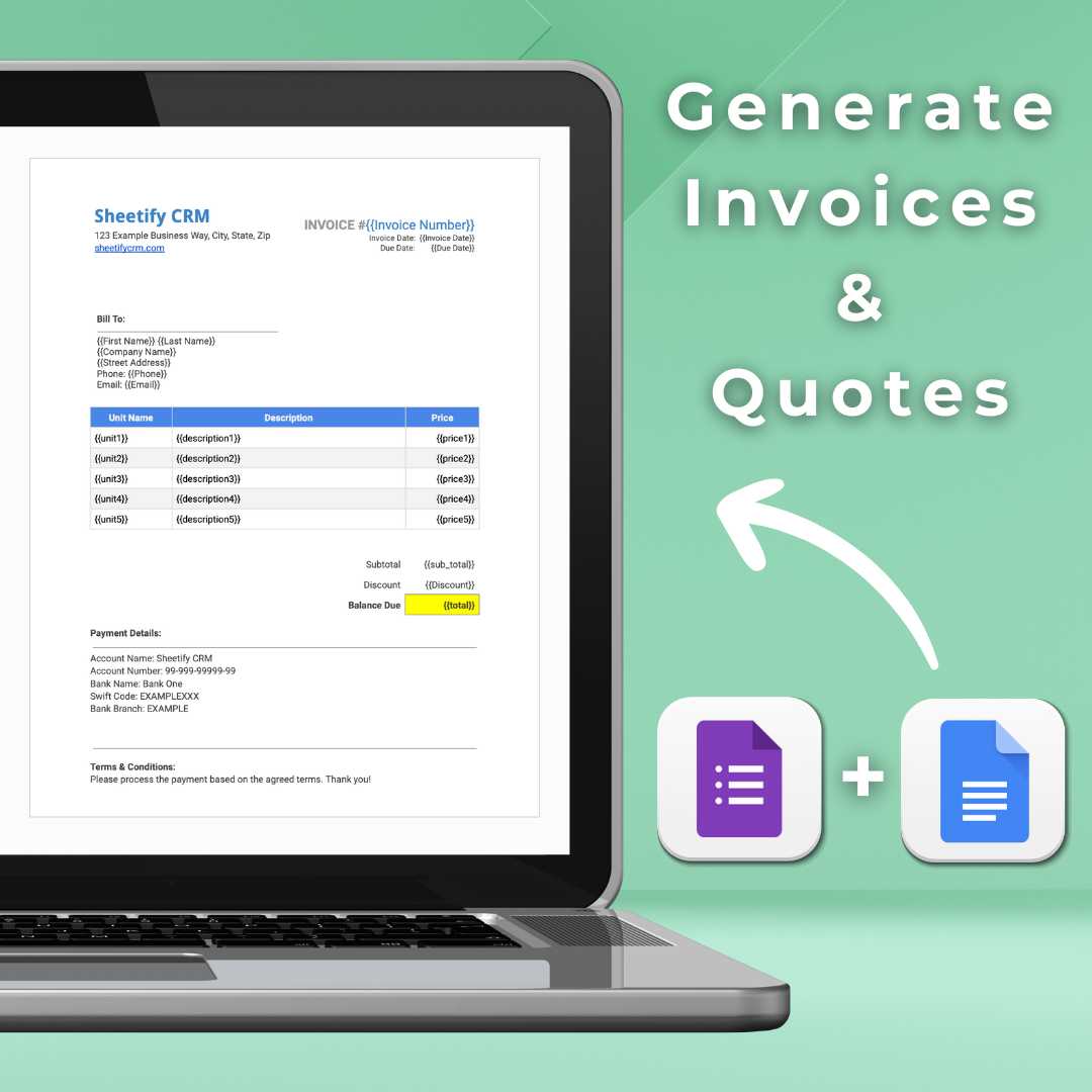 Google Sheets Invoice Generator