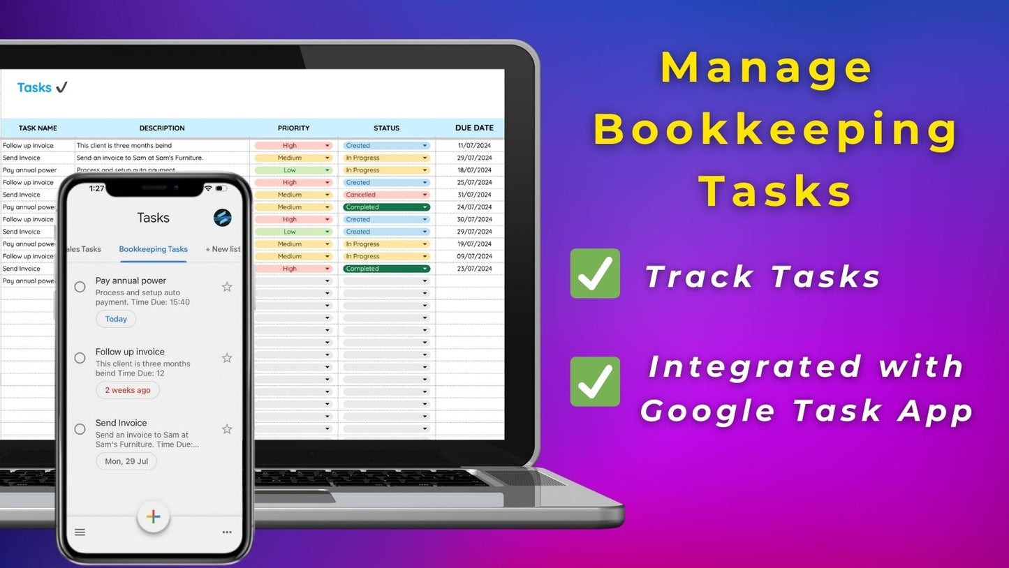 Google Sheets Task Tracker