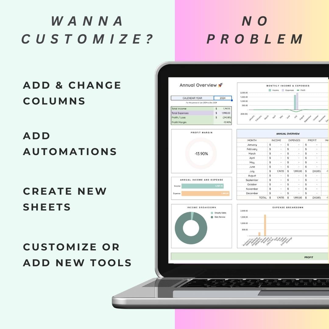 Google sheets customize